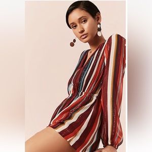Forever 21 Striped Surplice Romper!!!